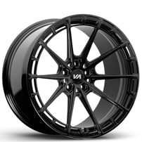 20" Staggered Variant Forged Wheels Aure Gloss Black Monoblock Forged Rims