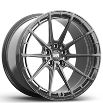 20" Staggered Variant Forged Wheels Aure Gloss Gunmetal Monoblock Forged Rims