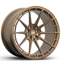 20" Staggered Variant Forged Wheels Aure Satin Bronze Monoblock Forged Rims