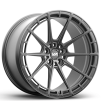 20" Staggered Variant Forged Wheels Aure Satin Gunmetal Monoblock Forged Rims