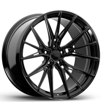 20/21" Staggered Variant Forged Wheels Rian Gloss Black Monoblock Forged Rims