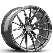20" Staggered Variant Forged Wheels Rian Gloss Gunmetal Monoblock Forged Rims