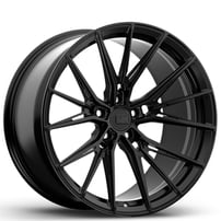 20" Staggered Variant Forged Wheels Rian Satin Black Monoblock Forged Rims