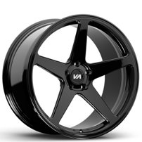 19" Staggered Variant Forged Wheels Sena Gloss Black Monoblock Forged Rims