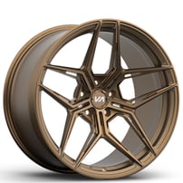 20" Staggered Variant Forged Wheels Zeno Satin Bronze Monoblock Forged Rims