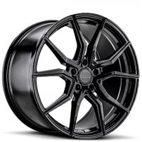 20" Staggered Varro Wheels VD19X Gloss Black Spin Forged Rims