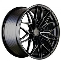 20" Staggered Varro Wheels VD40X Gloss Black Spin Forged Rims
