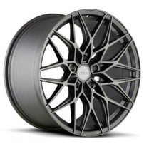 19" Varro Wheels VD42X Gloss Titanium with Brushed Face Spin Forged Rims