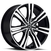 22" VCT Wheels Gravano Black Machined Rims