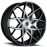 24" VCT Wheels Merlin Black Machined Rims 