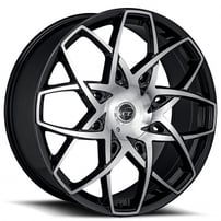 22" VCT Wheels Merlin Black Machined Rims 