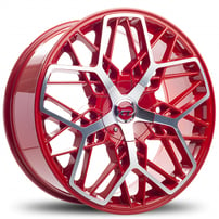 20" VCT Wheels Phoenix Candy Red Machined Rims