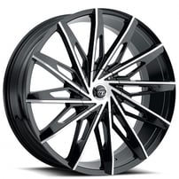 20" VCT Wheels V86 Black Machined Rims 