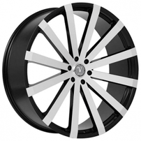 28" Velocity Wheels VW12 Black Machined Rims