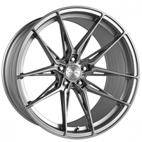 20" Staggered Vertini Wheels RFS1.8 Brushed Silver Flow Formed Rims