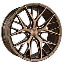 19" Staggered Vertini Wheels RFS2.1 Brushed Dual Bronze Flow Formed Rims
