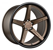 20" Vertini Wheels RFS1.7 Satin Bronze with Gloss Black Lip Flow Formed Rims