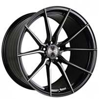 22" Staggered Vertini Wheels RFS1.2 Gloss Black Tinted Face Flow Formed Rims