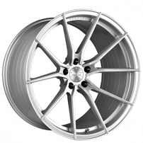 22" Staggered Vertini Wheels RFS1.2 Silver Brushed Flow Formed Rims 