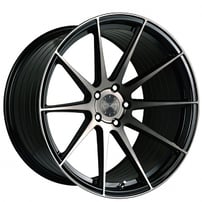 19" Staggered Vertini Wheels RFS1.3 Gloss Black Tinted Face Flow Formed Rims