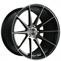 22" Staggered Vertini Wheels RFS1.3 Gloss Black Tinted Face Flow Formed Rims