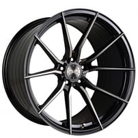 21" Staggered Vertini Wheels RFS1.2 Gloss Black Tinted Face Flow Formed Rims