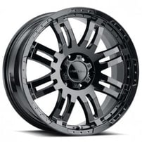 17" Vision Wheels 375 Warrior Gloss Black Off-Road Rims