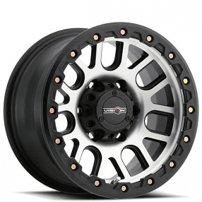 18" Vision Wheels 111 Nemesis Matte Black Machined Off-Road Rims 