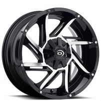 20" Vision Wheels 422 Prowler Gloss Black Machined 5-Lugs Crossover Rims