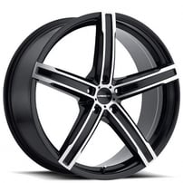 18" Vision Wheels 469 Boost Gloss Black Machined Rims 