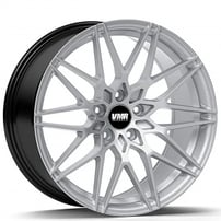 19" Staggered VMR Wheels V801 Hyper Silver Flow Formed Rims