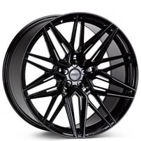 20" Staggered Vossen Wheels HF-7 Custom Gloss Black Rims