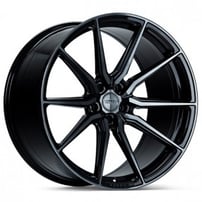22" Staggered Vossen Wheels HF-3 Double Tinted Gloss Black Rims 