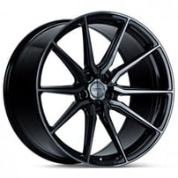 21" Staggered Vossen Wheels HF-3 Double Tinted Gloss Black Rims