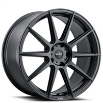 19" Staggered Voxx Wheels Lucca Matte Black Flow Forged Rims