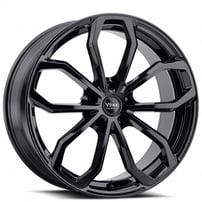19" Staggered Voxx Wheels Malta Gloss Black Flow Forged Rims