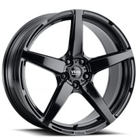 20" Staggered Voxx Wheels Modena Gloss Black Flow Forged Rims