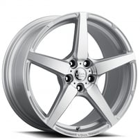 20" Staggered Voxx Wheels Modena Silver Machined Face Flow Forged Rims