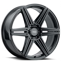 22" Voxx Wheels Sotto Gloss Black Rims