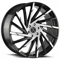26" Xcess Wheels X02 Gloss Black Machined Rims