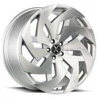 22" Xcess Wheels X04 Brushed Face Silver Rims