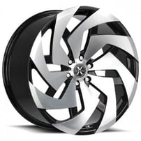 26" Xcess Wheels X04 Gloss Black Machined Rims