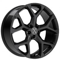 22" Xcess Wheels X05 5 Flake Gloss Black Rims