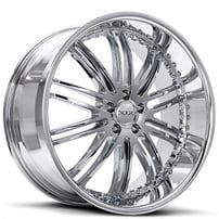 22" Staggered XIX Wheels X23 Chrome Rims