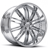 20" Staggered XIX Wheels X23 Chrome Rims