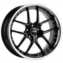 20" Staggered XIX Wheels X61 Gloss Black with SS Lip Rims