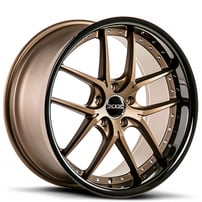 20" XIX Wheels X61 Matte Bronze with Black Lip Rims 