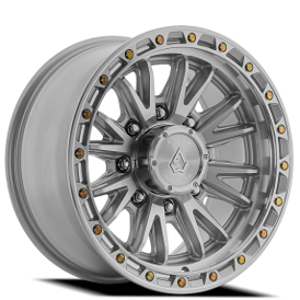 17" Arena Wheel Co A135 Atlas Gloss Silver Machined 8-Lug Off-Road Rims 