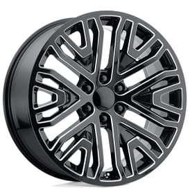22" Performance Replicas Wheels PR197 Gloss Black Milled Rims