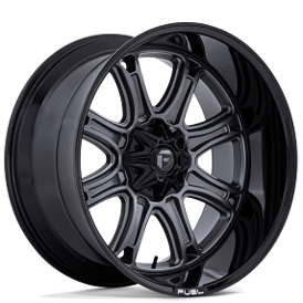 24" Fuel Wheels FC853 Darkstar Matte Gunmetal with Black Lip Off-Road Rims